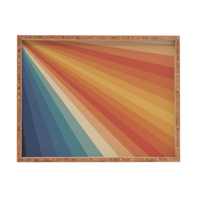 RETRO 70S SUNRAYS RECTANGULAR TRAY