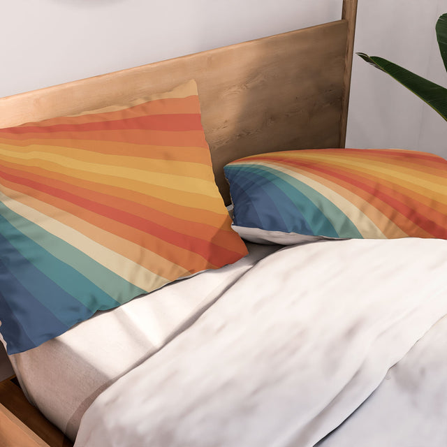 RETRO 70S SUNRAYS PILLOW SHAMS