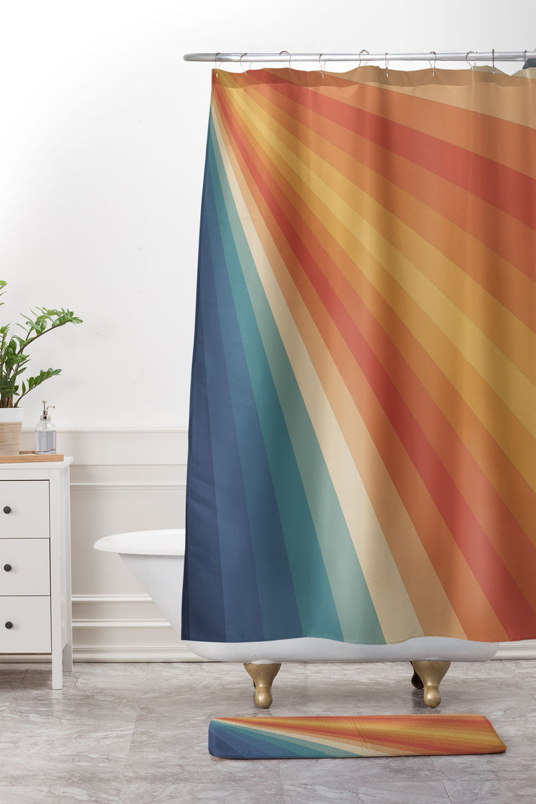 ALISA GALITSYNA RETRO 70S SUNRAYS MEMORY FOAM BATH MAT