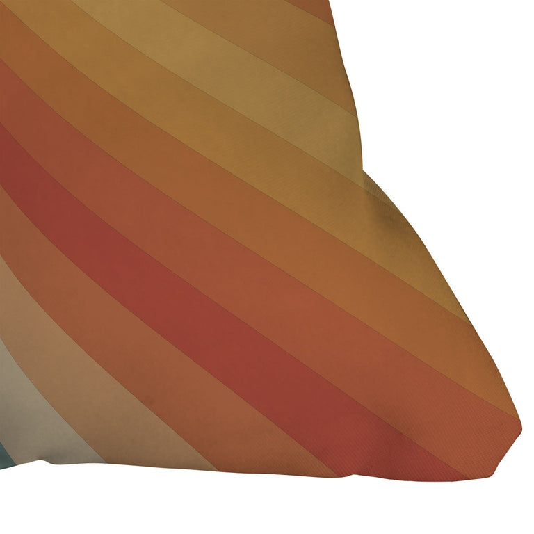 RETRO 70S SUNRAYS THROW PILLOW