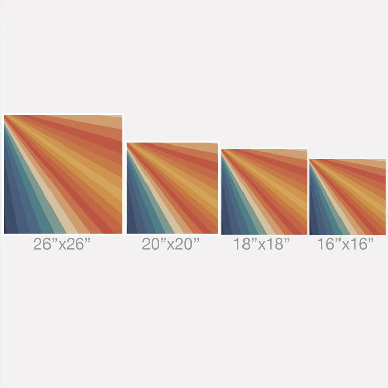 RETRO 70S SUNRAYS THROW PILLOW