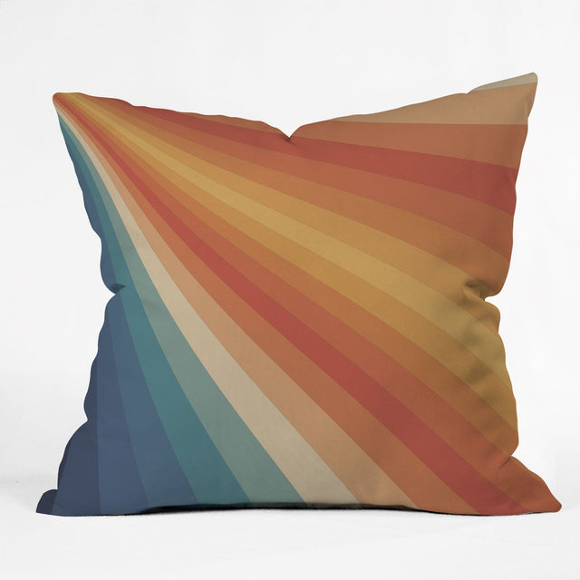 RETRO 70S SUNRAYS THROW PILLOW