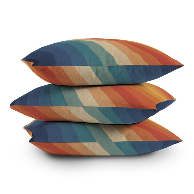 RETRO 70S SUNRAYS THROW PILLOW