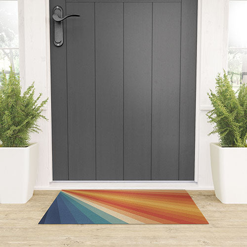 Retro 70s Sunrays Welcome Mat
