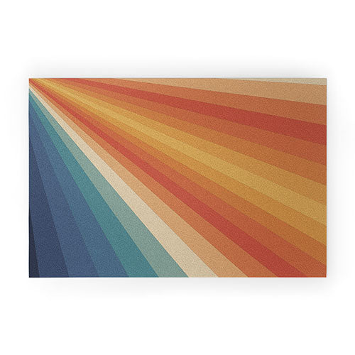 Retro 70s Sunrays Welcome Mat