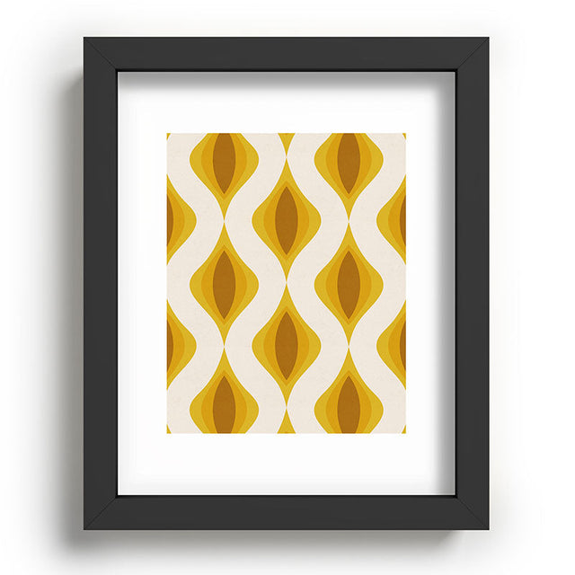 Yellow Ornaments Recessed Framing Rectangle