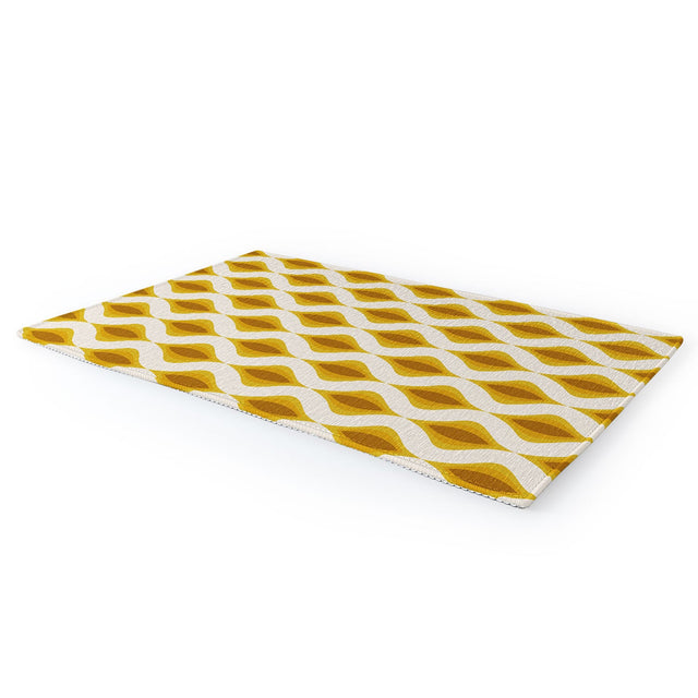 Yellow Ornaments Area Rug