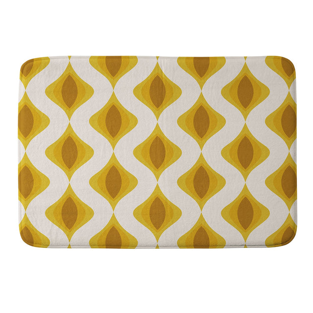 ALISA GALITSYNA YELLOW ORNAMENTS MEMORY FOAM BATH MAT