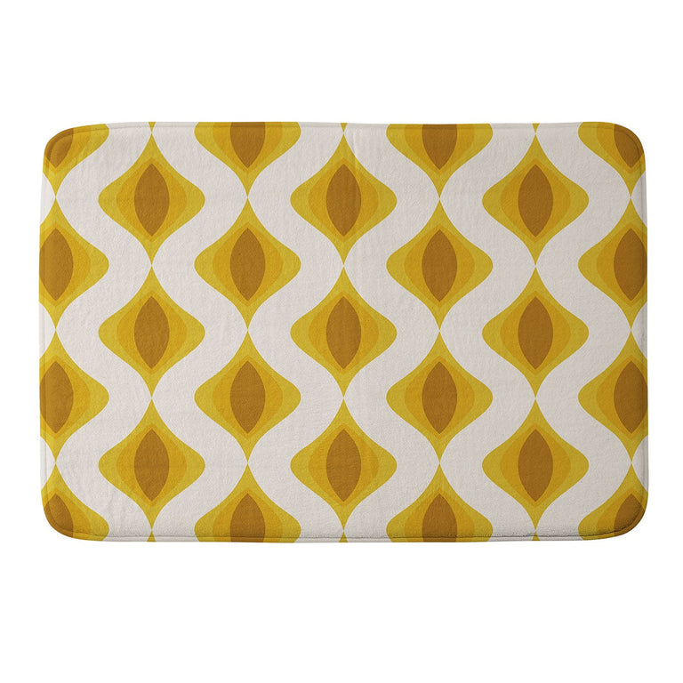ALISA GALITSYNA YELLOW ORNAMENTS MEMORY FOAM BATH MAT