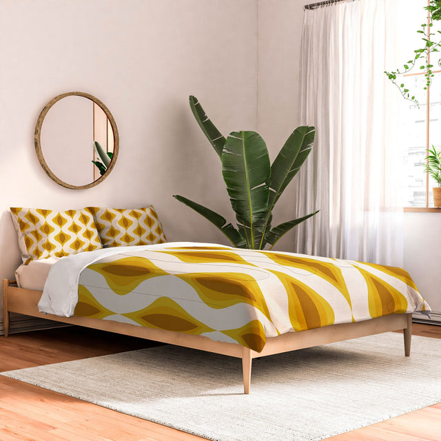 YELLOW ORNAMENTS DUVET / COMFORTER