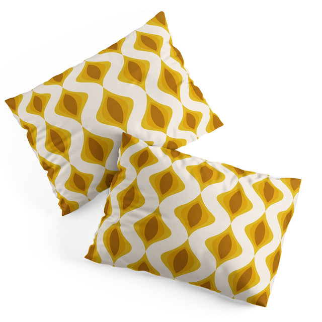 YELLOW ORNAMENTS PILLOW SHAMS