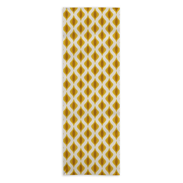 Yellow Ornaments Yoga Towel