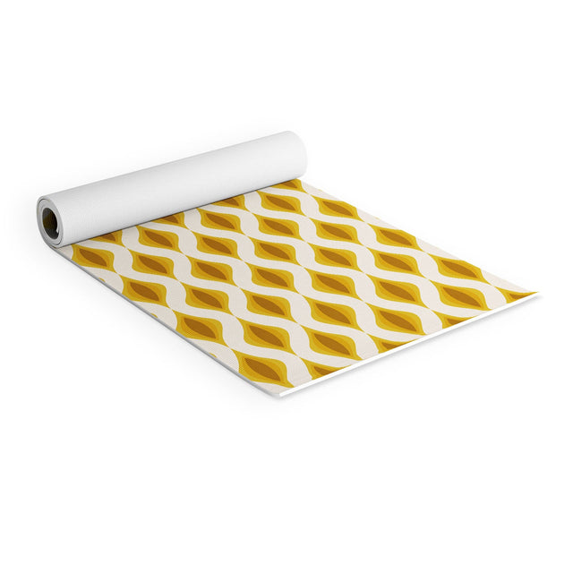 Yellow Ornaments Yoga Mat