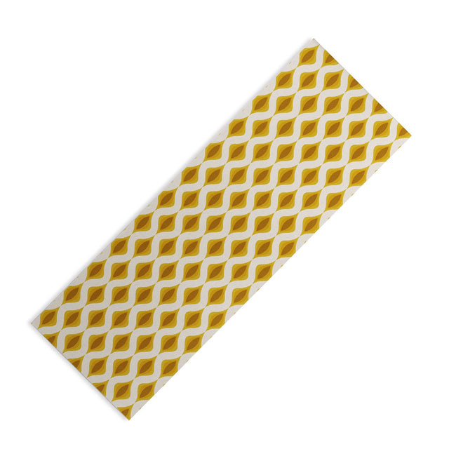 Yellow Ornaments Yoga Mat