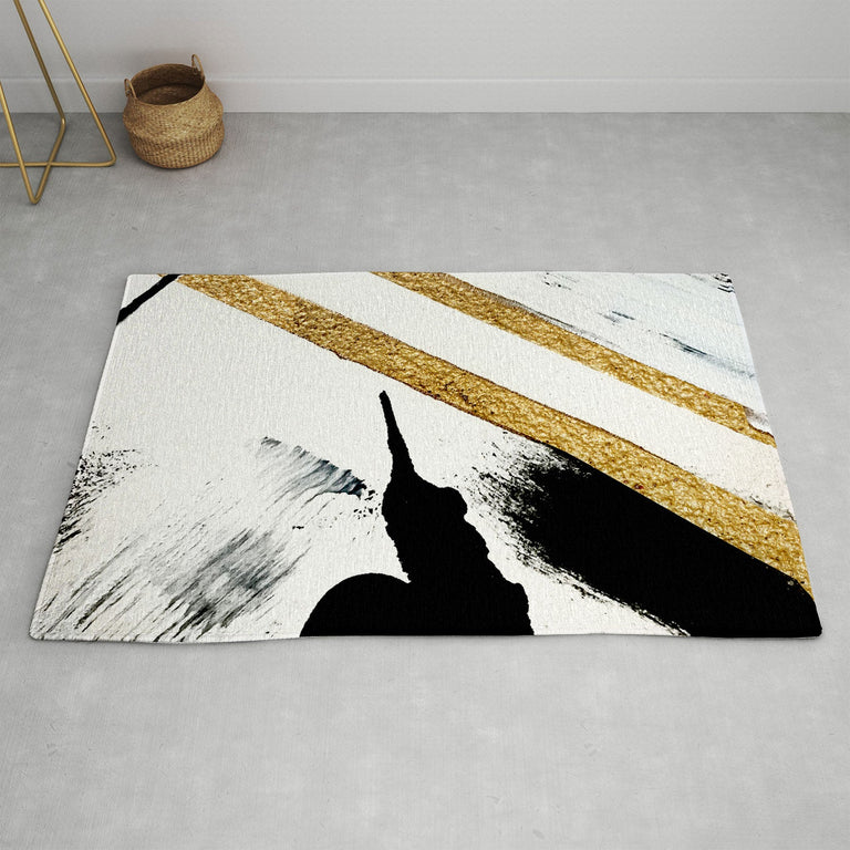 Armor 8 a minimal abstract pie Area Rug
