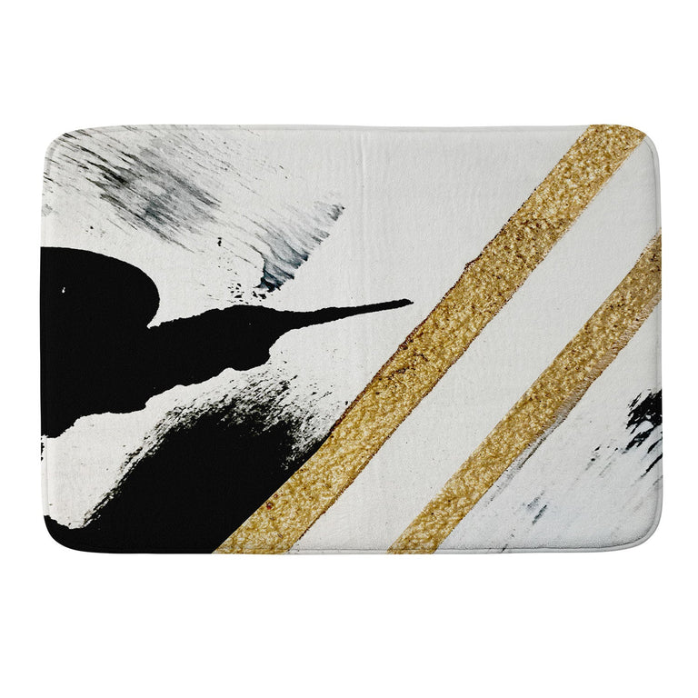 ALYSSA HAMILTON ART ARMOR 8 A MINIMAL ABSTRACT PIE MEMORY FOAM BATH MAT