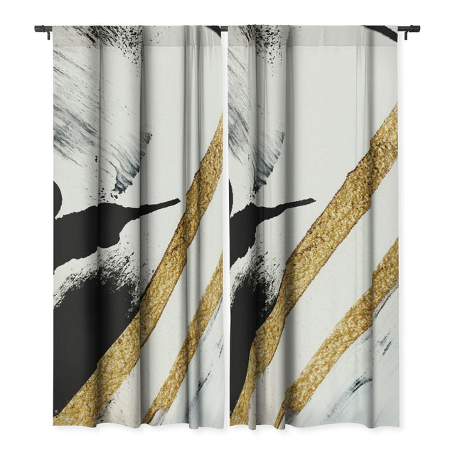 ARMOR 8 A MINIMAL ABSTRACT PIE BLACKOUT NON REPEAT WINDOW CURTAIN