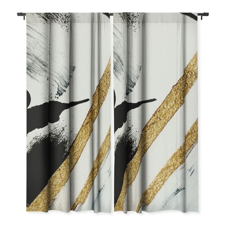 ARMOR 8 A MINIMAL ABSTRACT PIE BLACKOUT NON REPEAT WINDOW CURTAIN