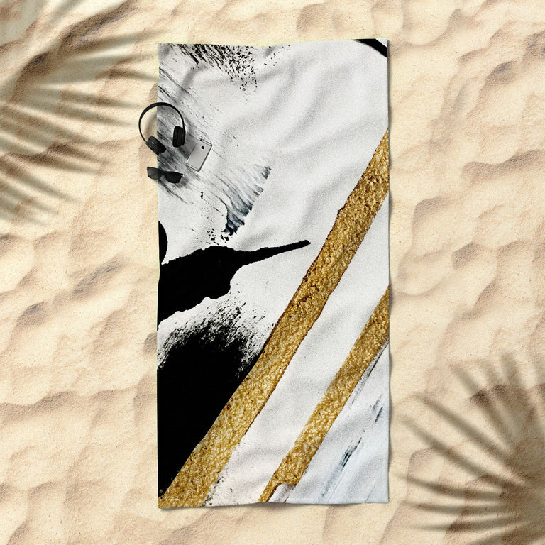 Armor 8 a minimal abstract pie Beach Towel