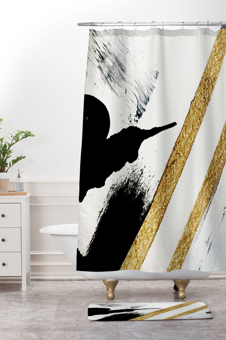 ALYSSA HAMILTON ART ARMOR 8 A MINIMAL ABSTRACT PIE MEMORY FOAM BATH MAT