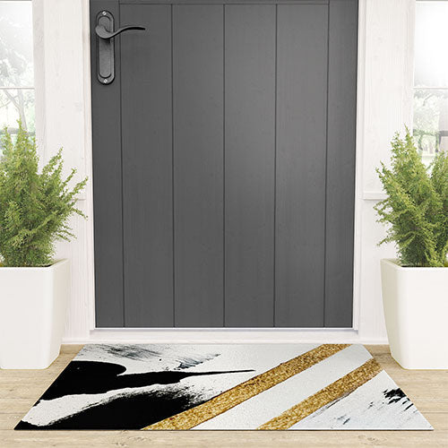 Armor 8 a minimal abstract pie Welcome Mat