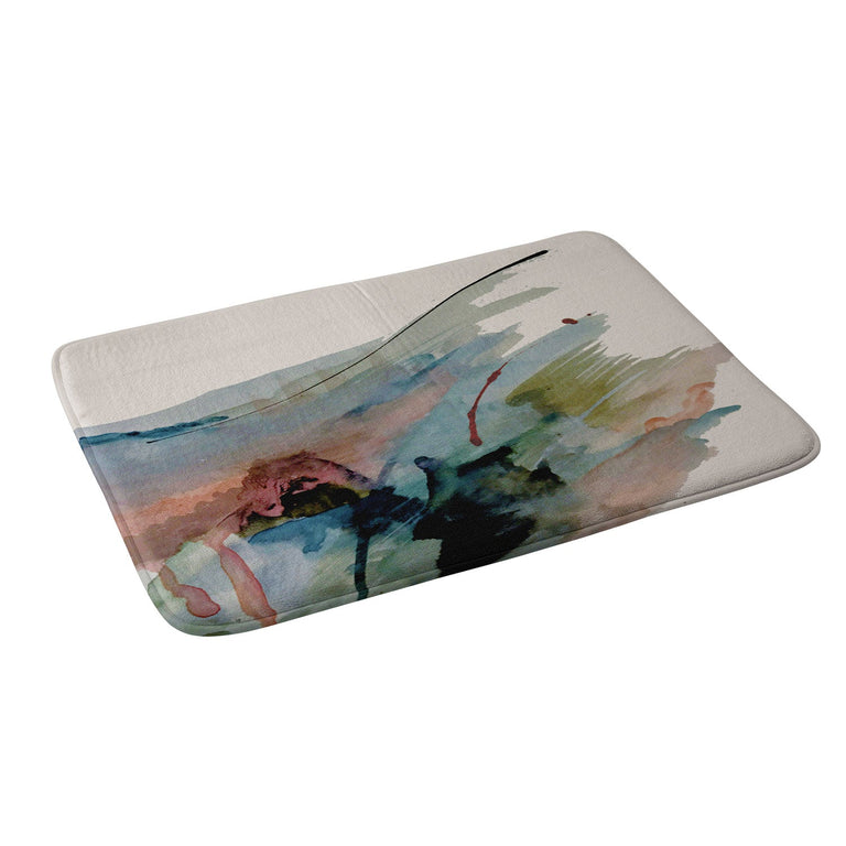 ALYSSA HAMILTON ART BEGIN AGAIN 2 AN ABSTRACT MIX MEMORY FOAM BATH MAT