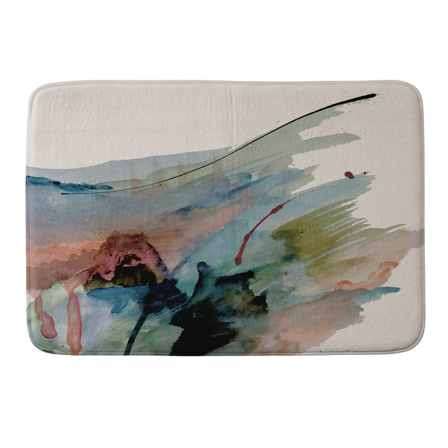 ALYSSA HAMILTON ART BEGIN AGAIN 2 AN ABSTRACT MIX MEMORY FOAM BATH MAT