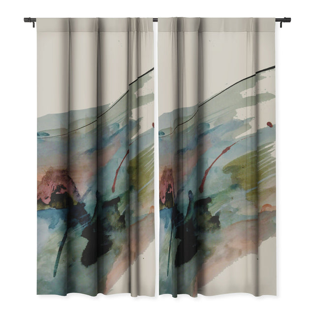 BEGIN AGAIN 2 AN ABSTRACT MIX BLACKOUT NON REPEAT WINDOW CURTAIN