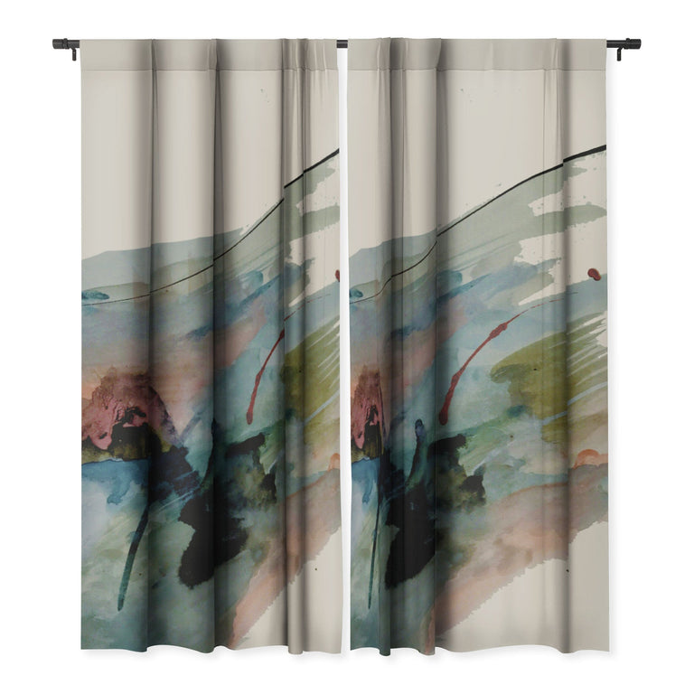 BEGIN AGAIN 2 AN ABSTRACT MIX BLACKOUT NON REPEAT WINDOW CURTAIN
