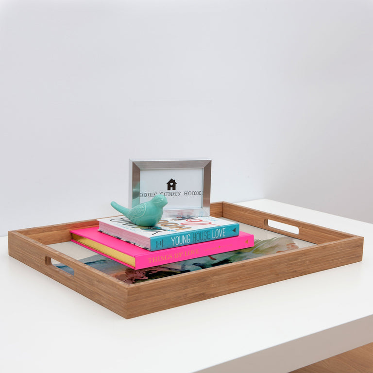 BEGIN AGAIN 2 AN ABSTRACT MIX RECTANGULAR TRAY