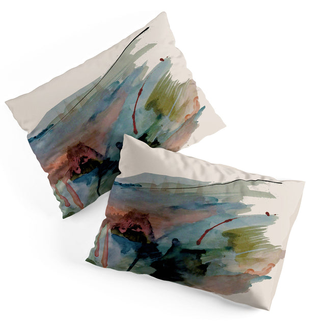 BEGIN AGAIN 2 AN ABSTRACT MIX PILLOW SHAMS