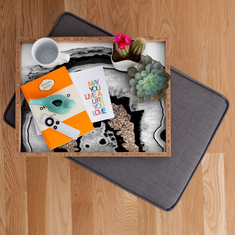 AGATE GOLD GLITTER TRAY