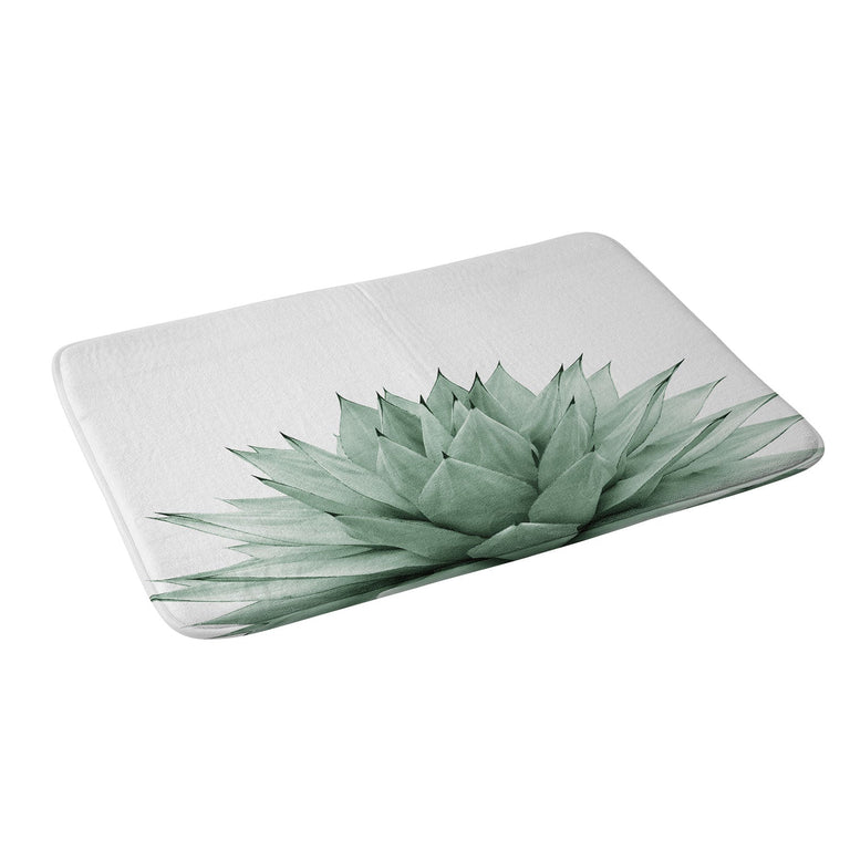 ANITAS BELLAS ARTWORK AGAVE GREEN SUMMER VIBES MEMORY FOAM BATH MAT 2