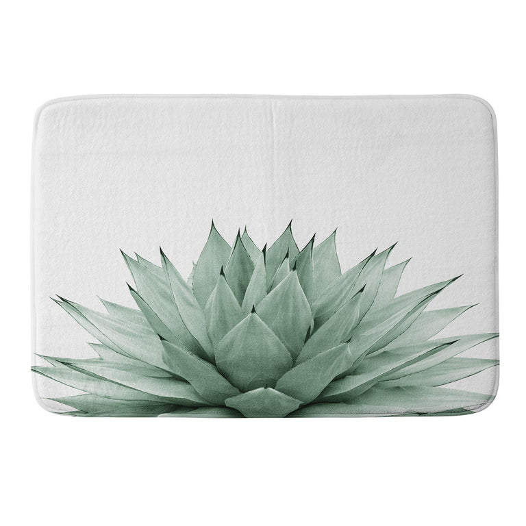 ANITAS BELLAS ARTWORK AGAVE GREEN SUMMER VIBES MEMORY FOAM BATH MAT 2