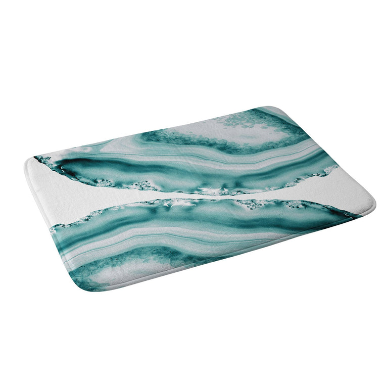 ANITAS BELLAS ARTWORK SOFT TURQUOISE AGATE 1 MEMORY FOAM BATH MAT 1