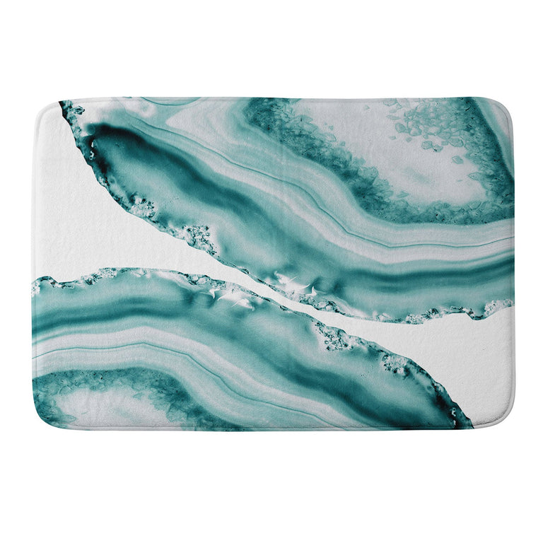 ANITAS BELLAS ARTWORK SOFT TURQUOISE AGATE 1 MEMORY FOAM BATH MAT 1