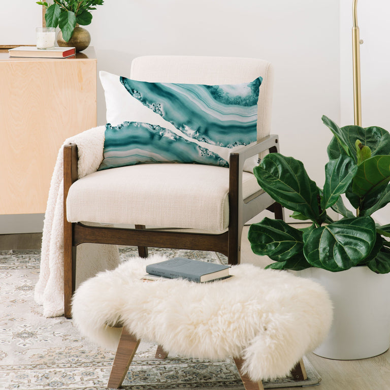 SOFT TURQUOISE AGATE 1 THROW PILLOW