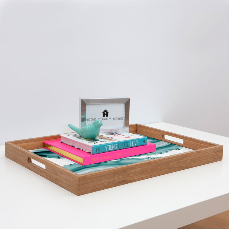 SOFT TURQUOISE AGATE 1 RECTANGULAR TRAY