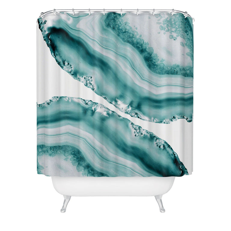 ANITAS BELLAS ARTWORK SOFT TURQUOISE AGATE 1 SHOWER CURTAIN