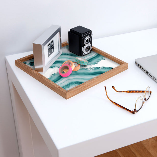 SOFT TURQUOISE AGATE 1 SQUARE TRAY