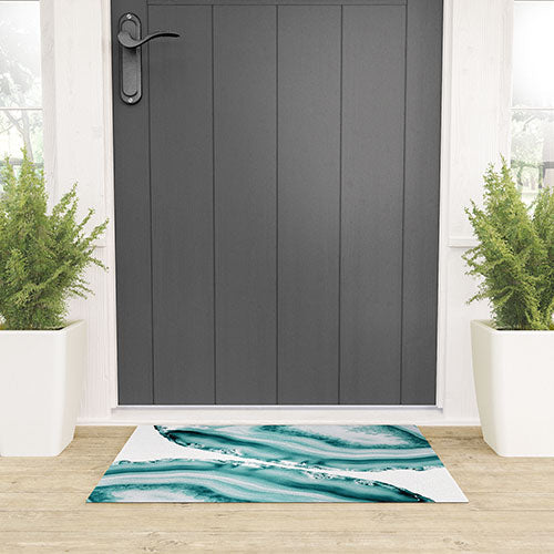 Soft Turquoise Agate 1 Welcome Mat