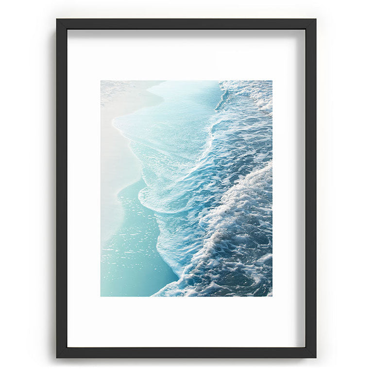Soft Turquoise Ocean Dream Waves Recessed Framing Rectangle