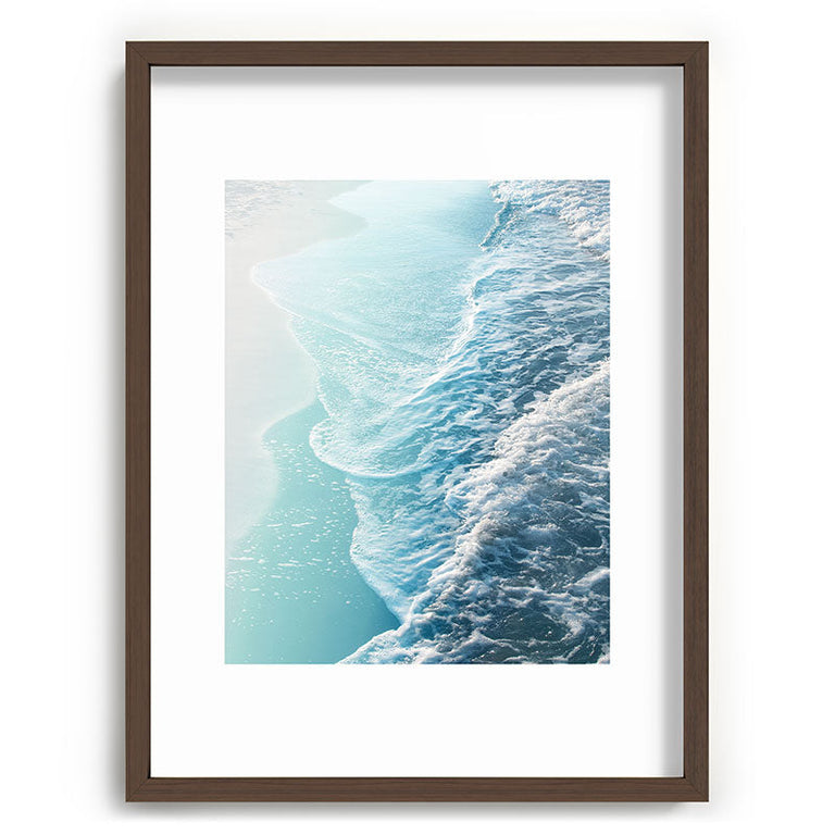 Soft Turquoise Ocean Dream Waves Recessed Framing Rectangle