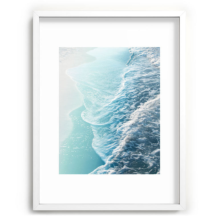 Soft Turquoise Ocean Dream Waves Recessed Framing Rectangle