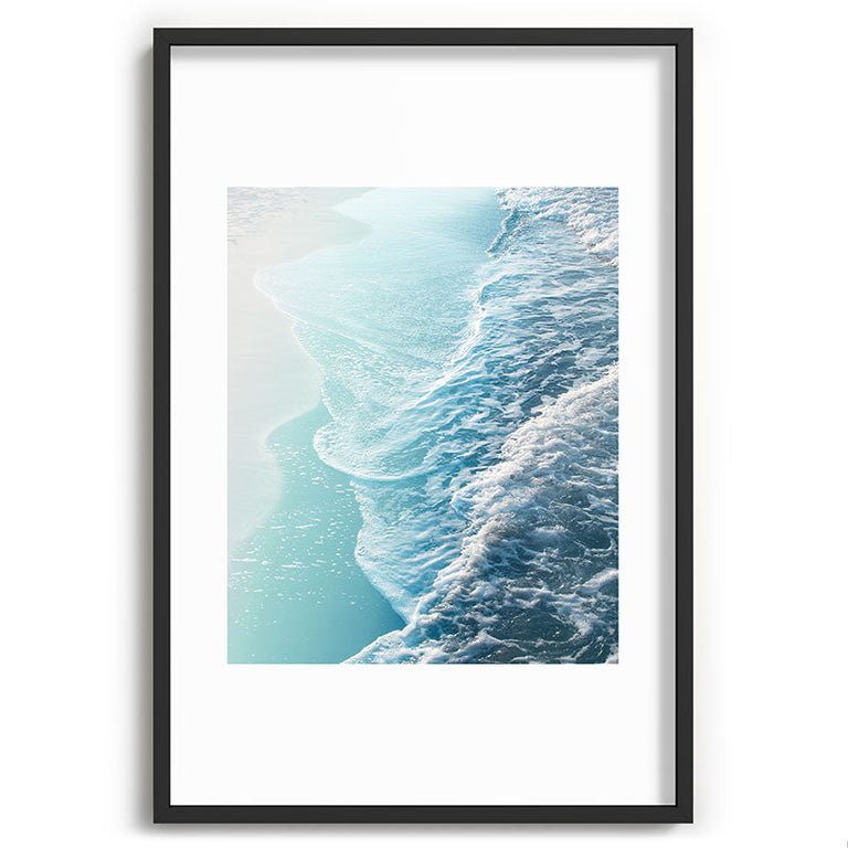 Soft Turquoise Ocean Dream Waves Recessed Framing Rectangle