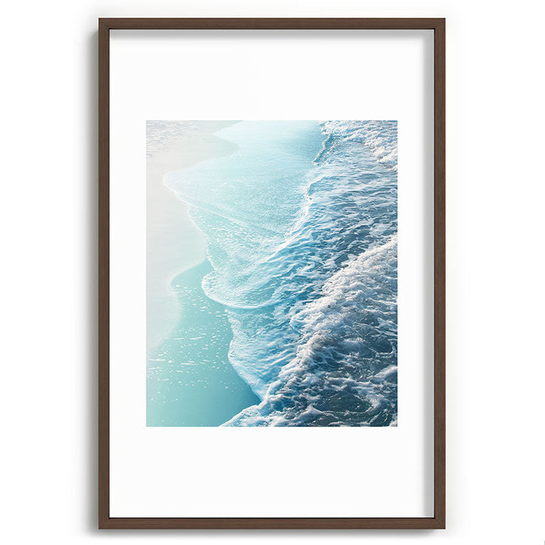 Soft Turquoise Ocean Dream Waves Recessed Framing Rectangle