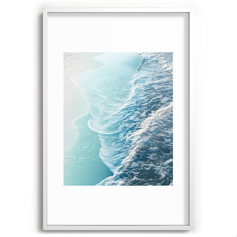 Soft Turquoise Ocean Dream Waves Recessed Framing Rectangle