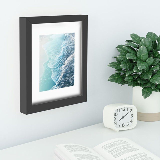 Soft Turquoise Ocean Dream Waves Recessed Framing Rectangle