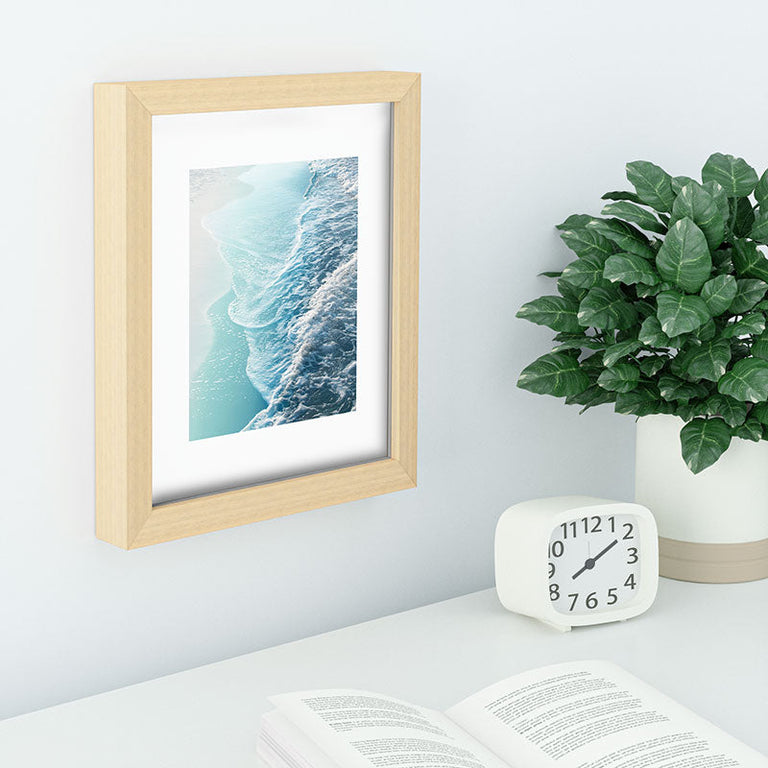 Soft Turquoise Ocean Dream Waves Recessed Framing Rectangle