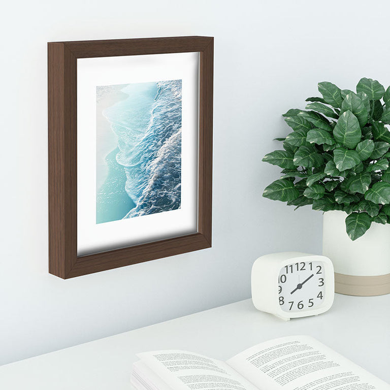 Soft Turquoise Ocean Dream Waves Recessed Framing Rectangle